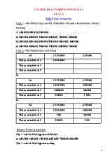 Câu hỏi trắc nghiệm môn Toán 4 - Tuần 3